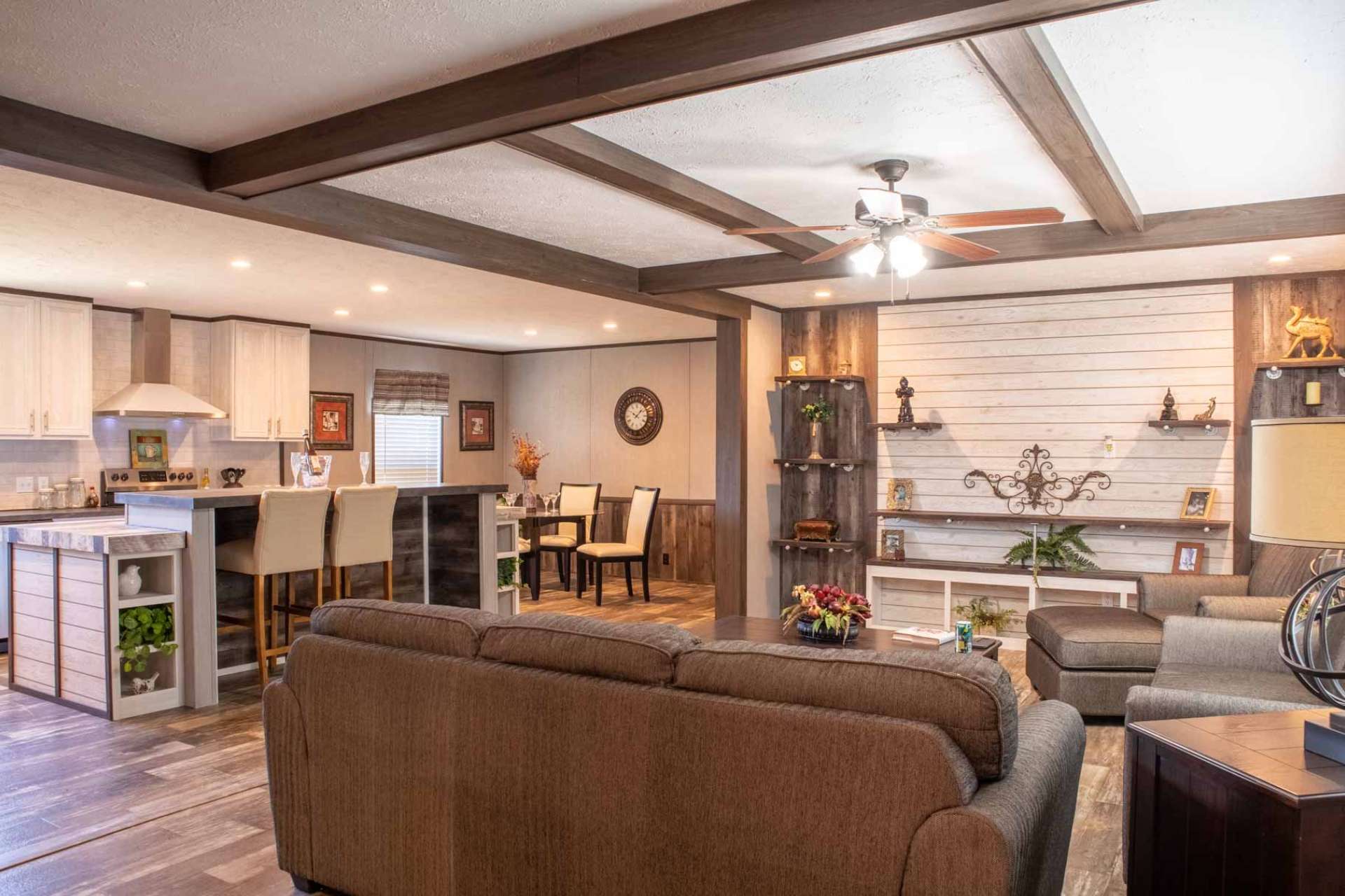 image of kitchen and family room