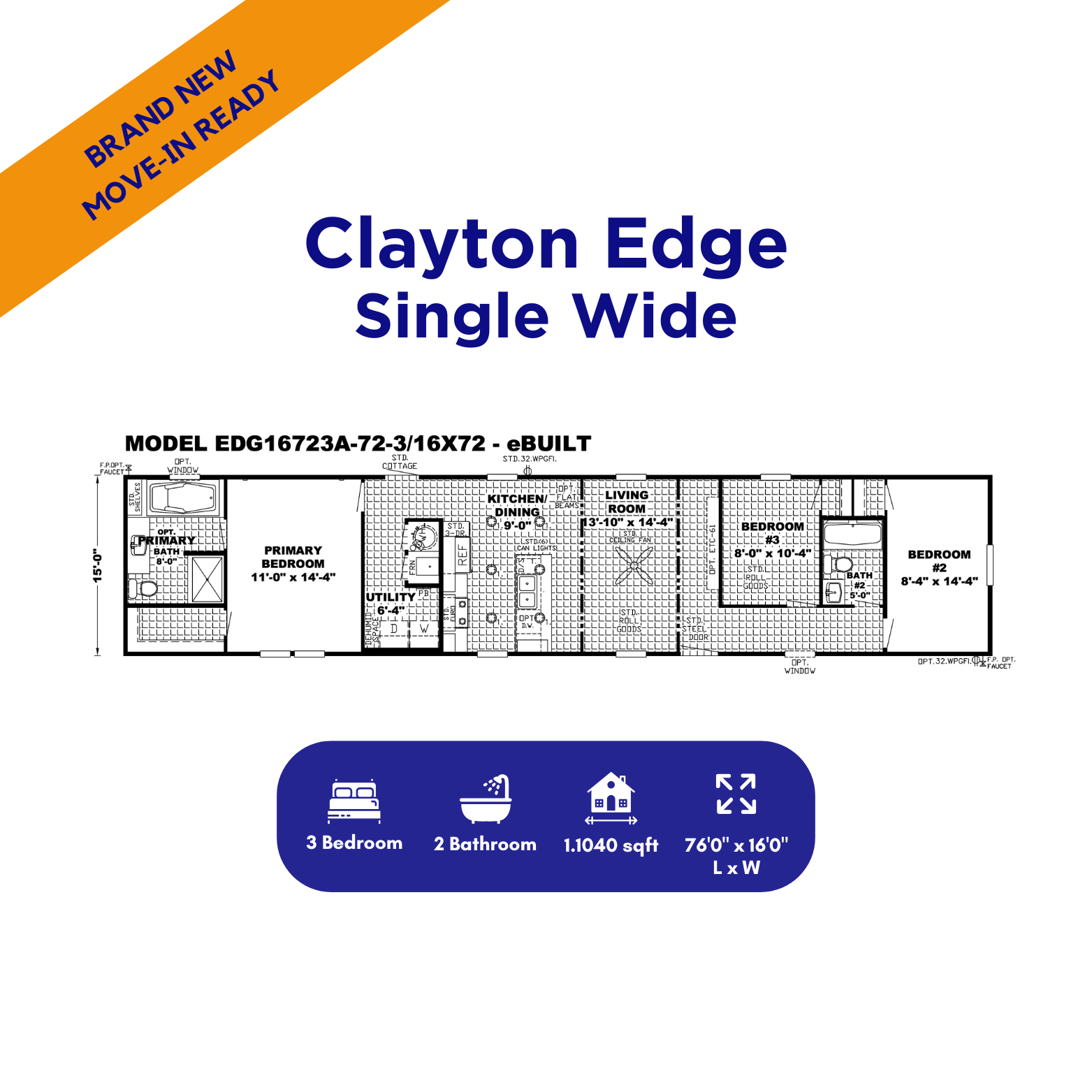 Edge Single Wide Floorplan