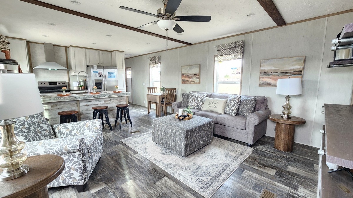 image of living room and kitchen