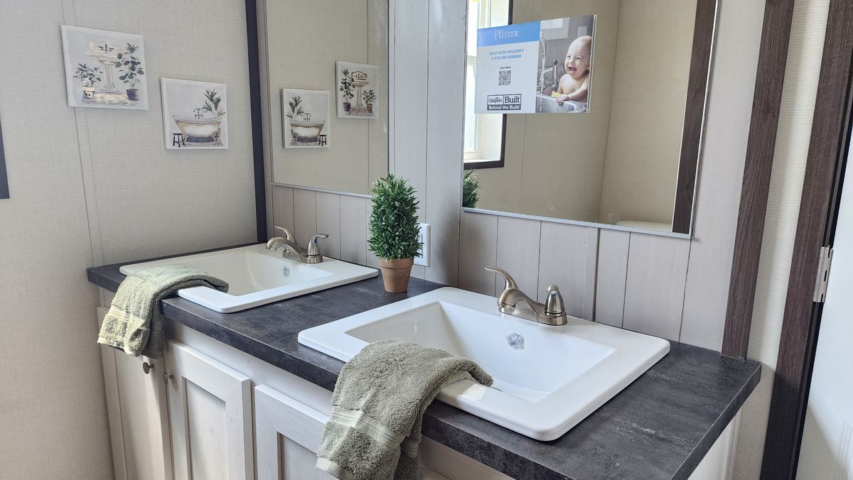 Image of bathroom with double sink
