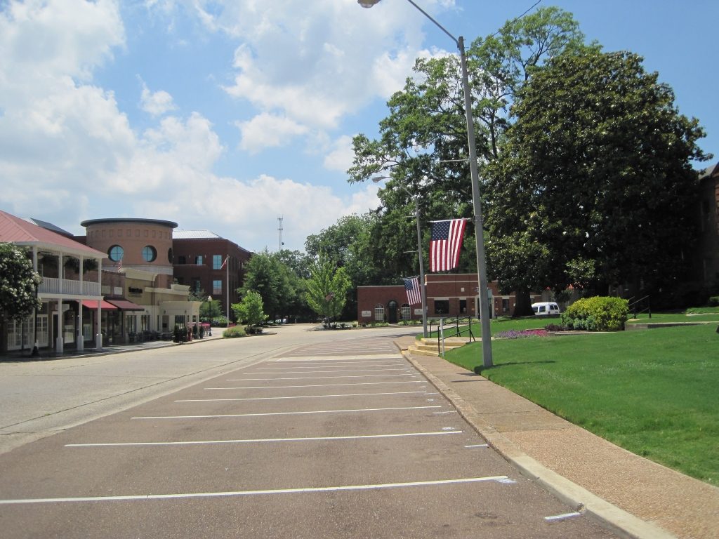 Court Square in historic downtown Hernando, MS