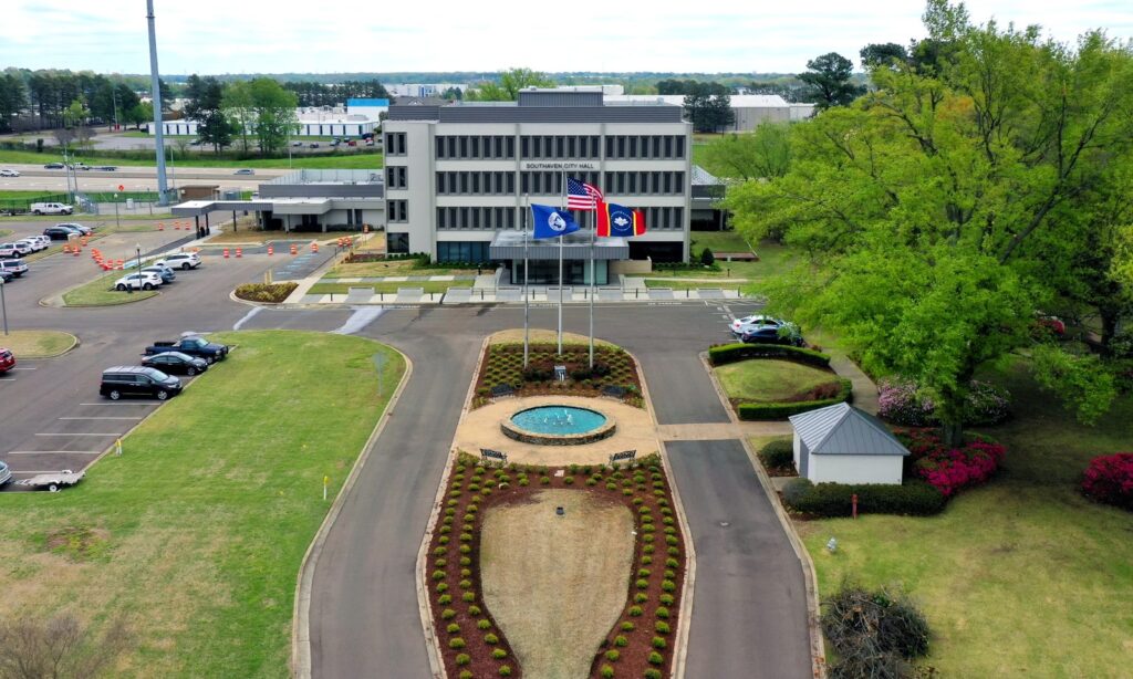 Southaven City Hall and gardens in Southaven, MS